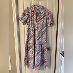 Crown & Ivy Vibrant Plaid Dress